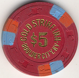 Gold Strike Inn $5 (red) chip - Spinettis Gaming - 1
