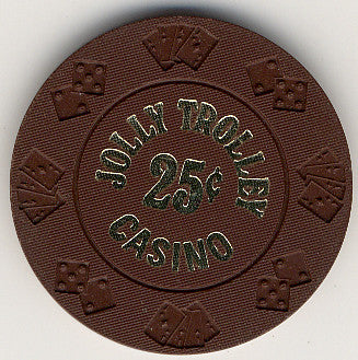 Jolly Trolley Casino 25 (brown) chip - Spinettis Gaming - 1