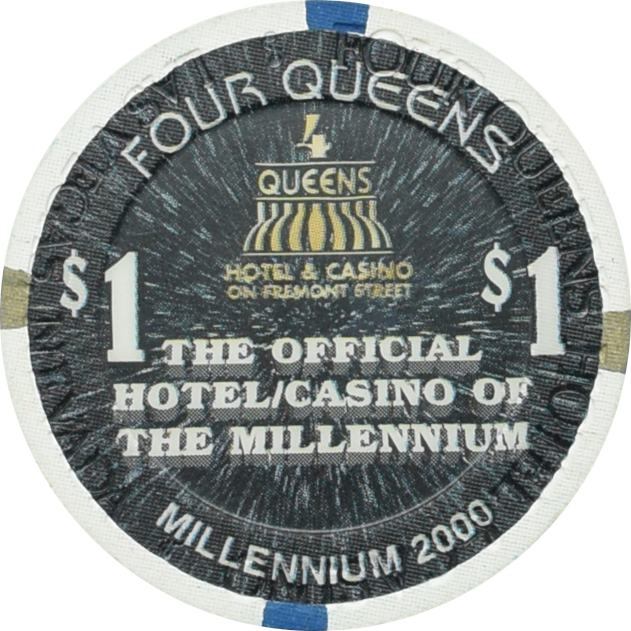 Four Queens Casino Millennium 2000 Las Vegas NV $1 House Mold Chip 1999