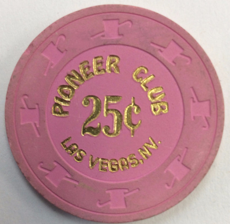 Pioneer Club Casino Las Vegas 25cent (pink) chip - Spinettis Gaming