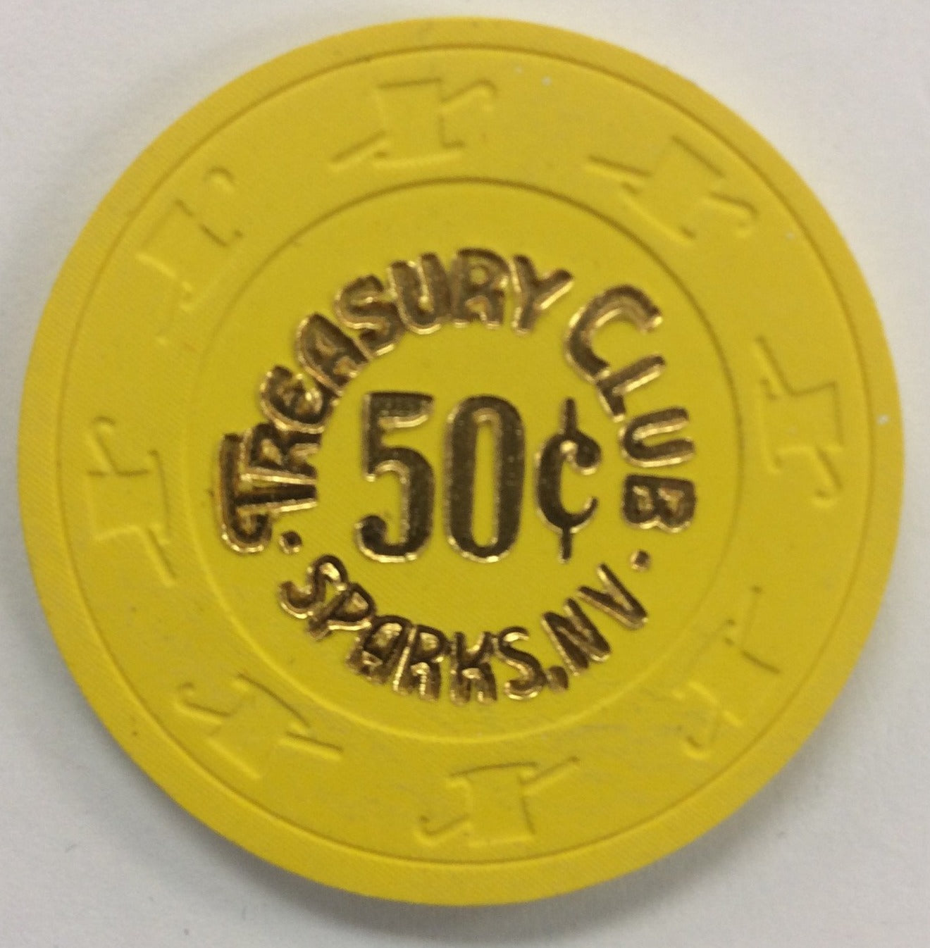 Treasure Club 50cent (yellow) chip - Spinettis Gaming