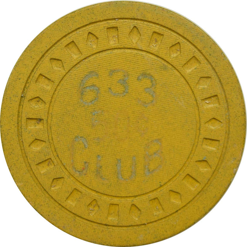 633 Club/Flamingo Club Illegal Casino Newport Kentucky 50 Cent DiaSqr Chip