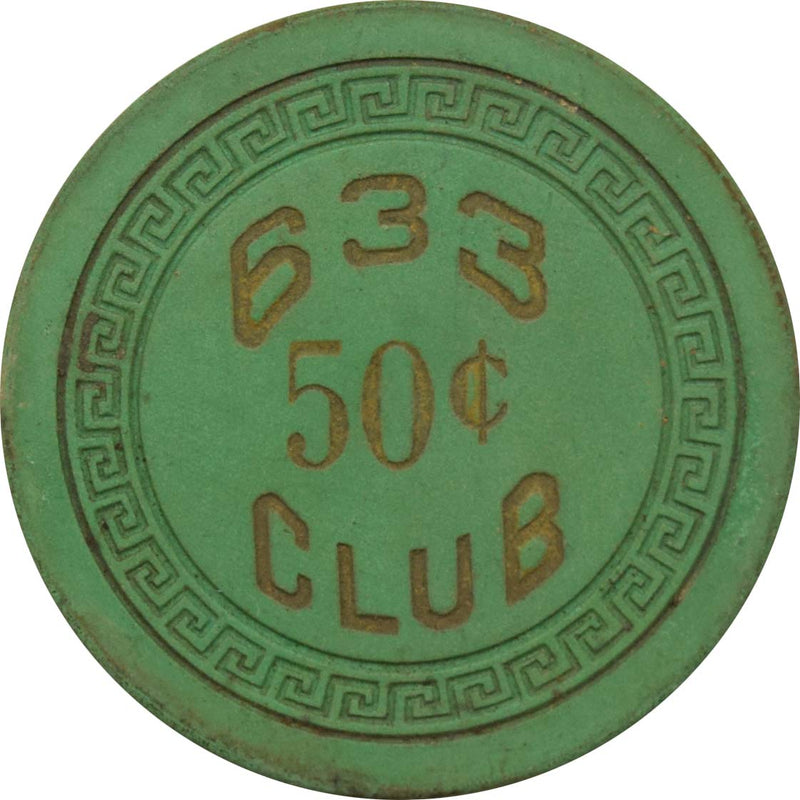 633 Club/Flamingo Club Illegal Casino Newport Kentucky 50 Cent Small Key Green Chip