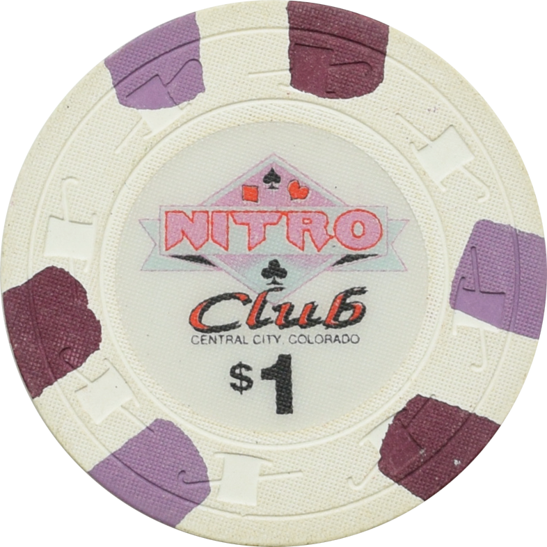 Nitro Club Casino Central City Colorado $1 Chip