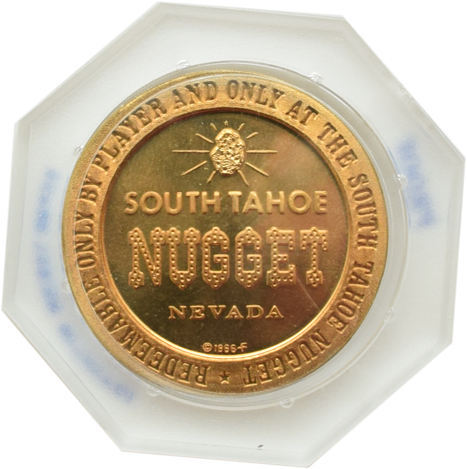 South Tahoe Nugget Casino Lake Tahoe Nevada $1 Franklin Mint Proof Token 1966