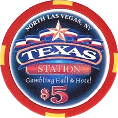 Texas Station Casino North Las Vegas Nevada $5 Martini Ranch Grand Opening Chip 1999