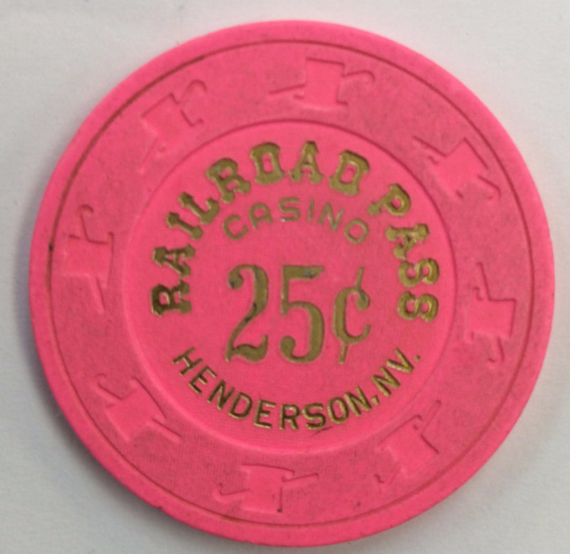 Railroad Pass Casino 25cent (pink) chip - Spinettis Gaming