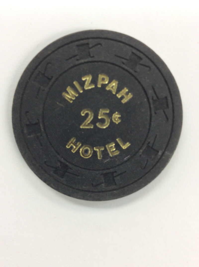 Mizpah Hotel 25cent (black) chip - Spinettis Gaming