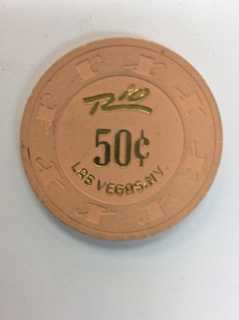 Rio 50cent (Lt. orange) Hot Stamp chip - Spinettis Gaming