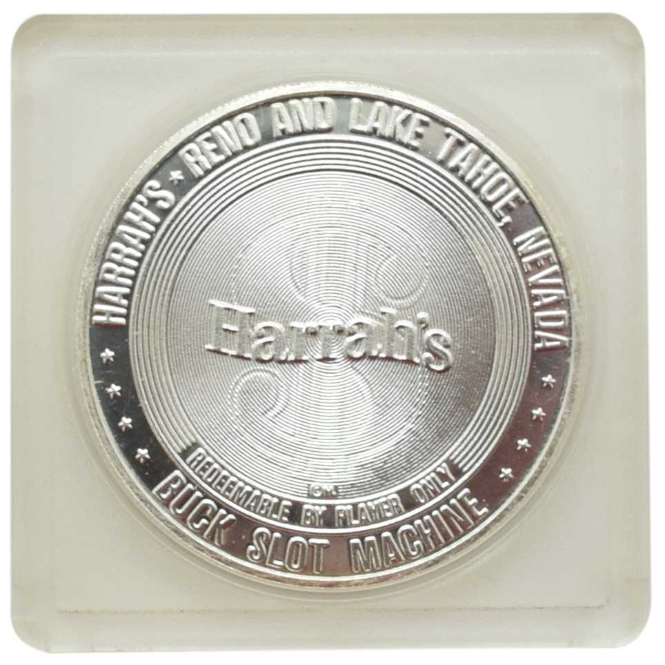 Harrah's Casino Reno and Lake Tahoe Nevada $1 Franklin Mint Proof Token 1965