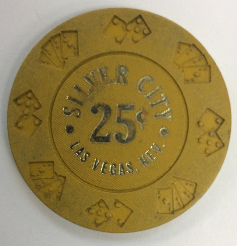 Silver City 25cent (yellow) chip - Spinettis Gaming
