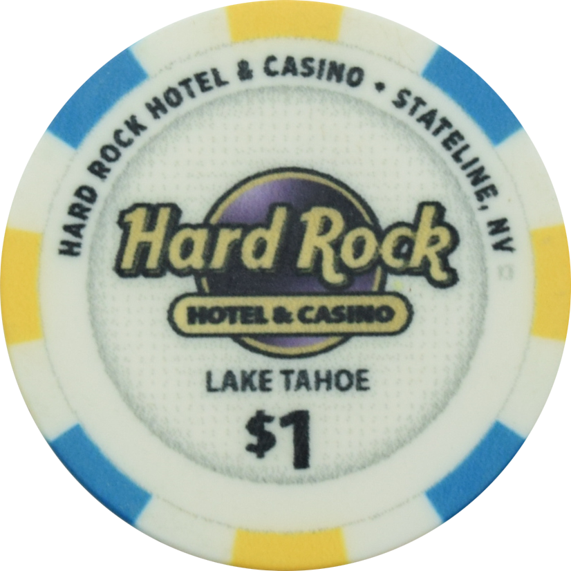 Hard Rock - Lake Tahoe Casino Stateline Nevada $1 Ceramic Chip