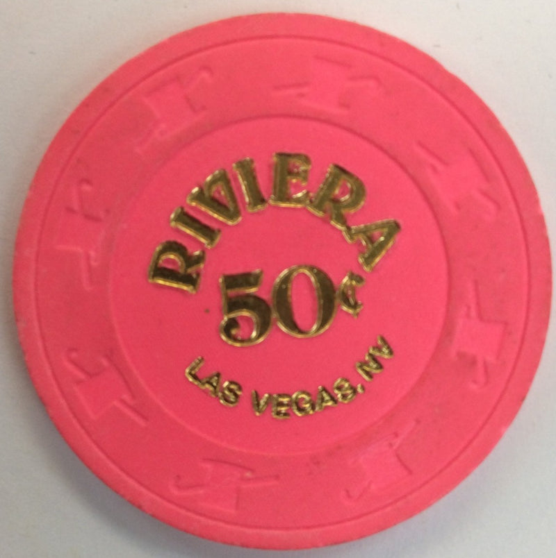 Riviera Casino 50cent (hot pink) Hot Stamp chip - Spinettis Gaming