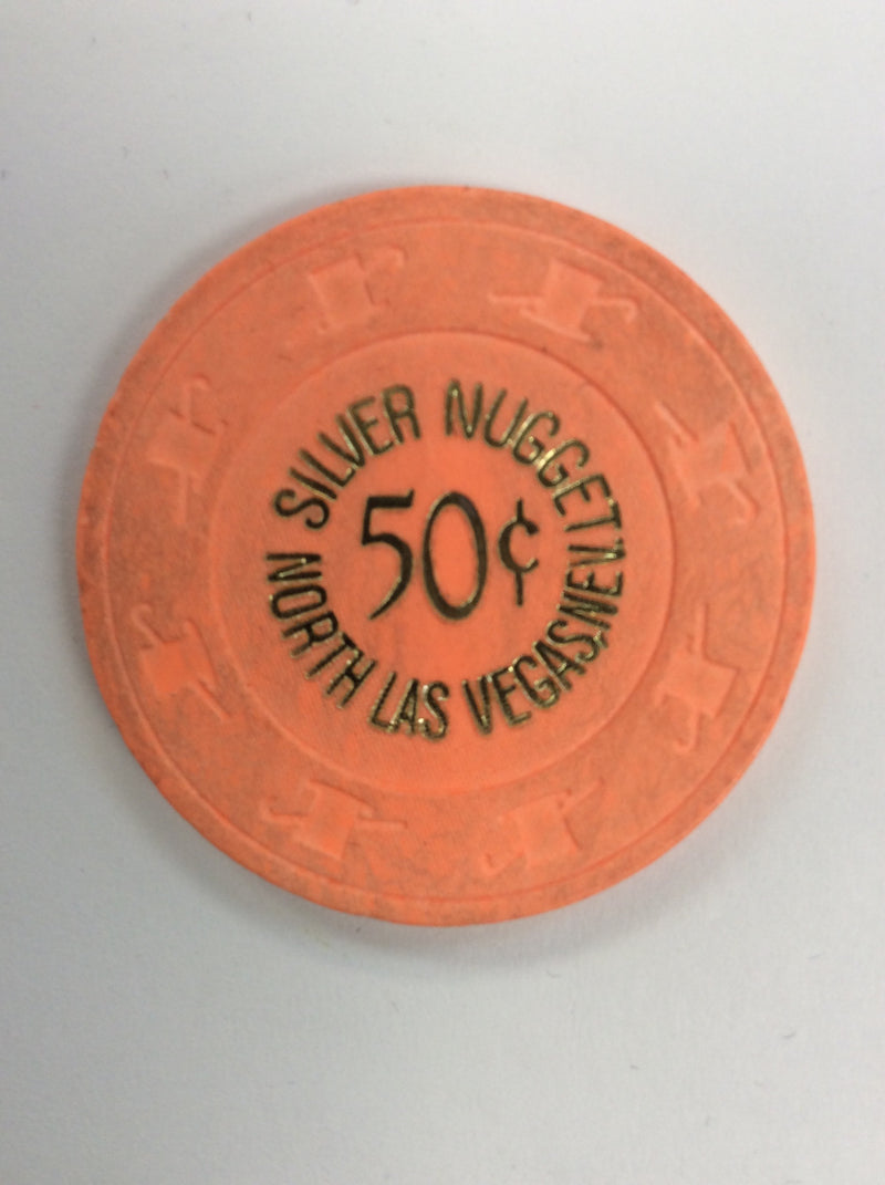 Silver Nugget 50cent (orange) chip - Spinettis Gaming