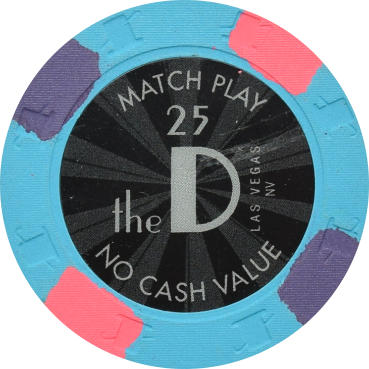 The D Casino Las Vegas Nevada $25 No Cash Value Match Play Blue Chip