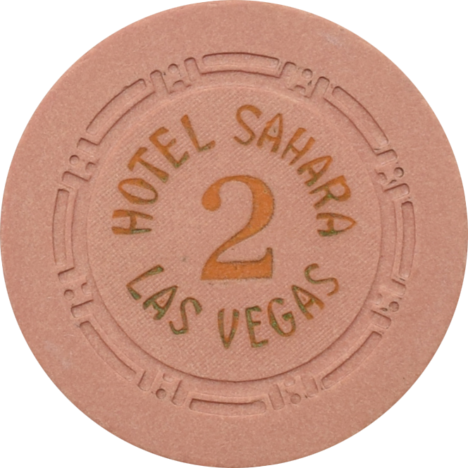 Sahara Casino Las Vegas Nevada Pink Roulette 1 Chip 1950s