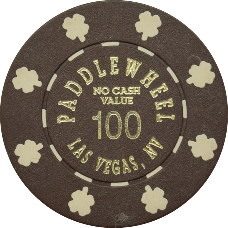 Paddlewheel Casino Las Vegas Nevada 100 NCV Clover Chip 1988