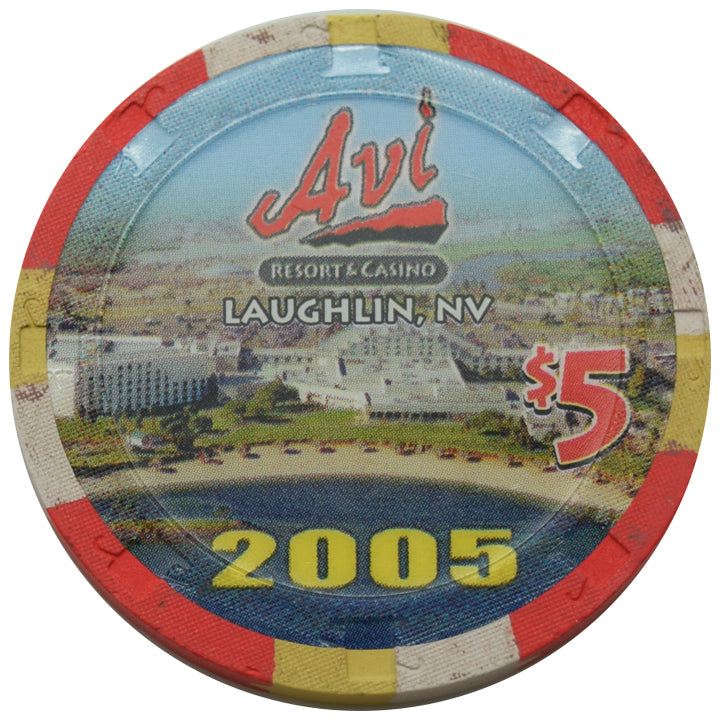 Avi Casino Laughlin Nevada $5 Chip 2005