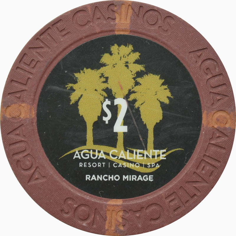 Agua Caliente Casino Rancho Mirage California $2 Chip 2021