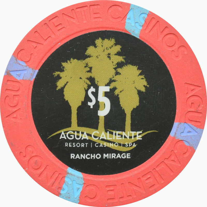Agua Caliente Casino Rancho Mirage California $5 Chip 2021