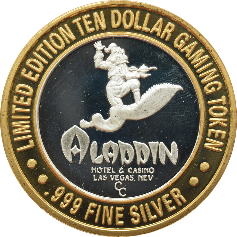 Aladdin Casino Las Vegas "Ali Baba" $10 Silver Strike .999 Fine Silver 1994
