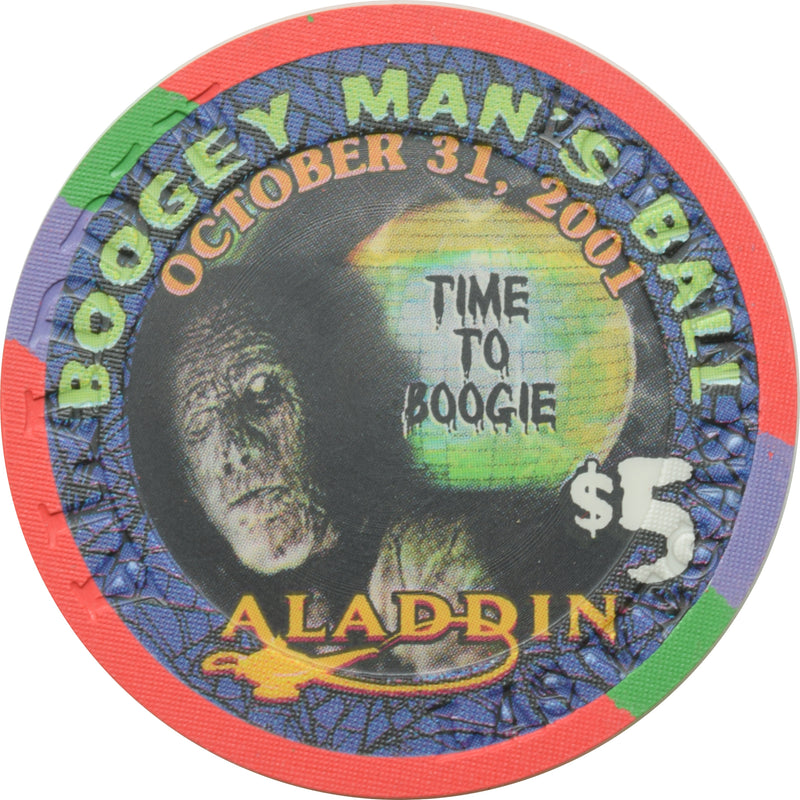 Aladdin Casino Las Vegas Nevada $5 Boogeyman's Ball Chip 2001