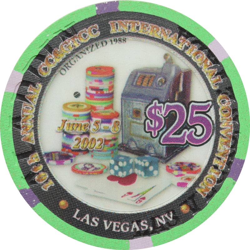 Aladdin Casino Las Vegas Nevada $25 CCGTCC 10th Convention Chip 2002