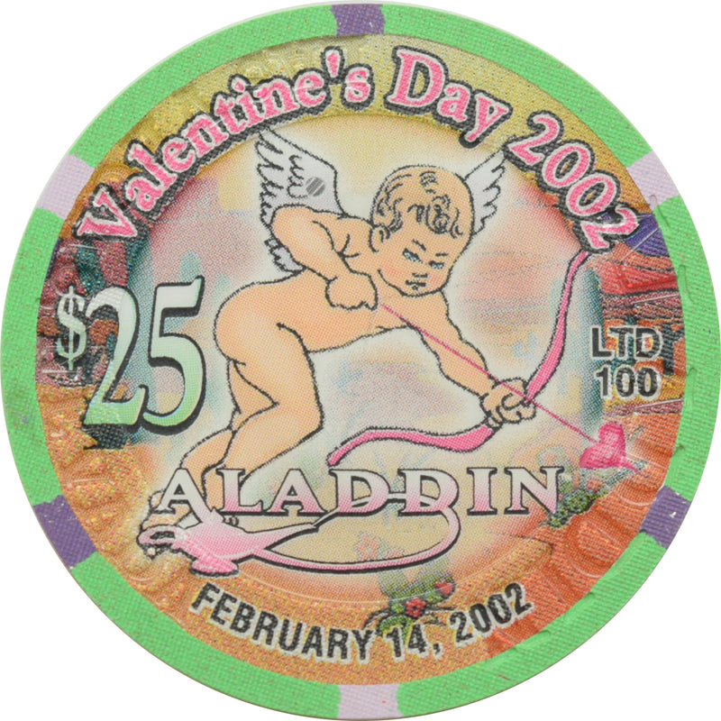 Aladdin Casino Las Vegas Nevada $25 Valentine's Day Chip 2002