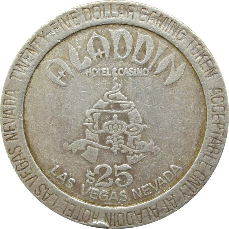 Aladdin Casino Las Vegas Nevada $25 .999 Pure Silver Token 1987