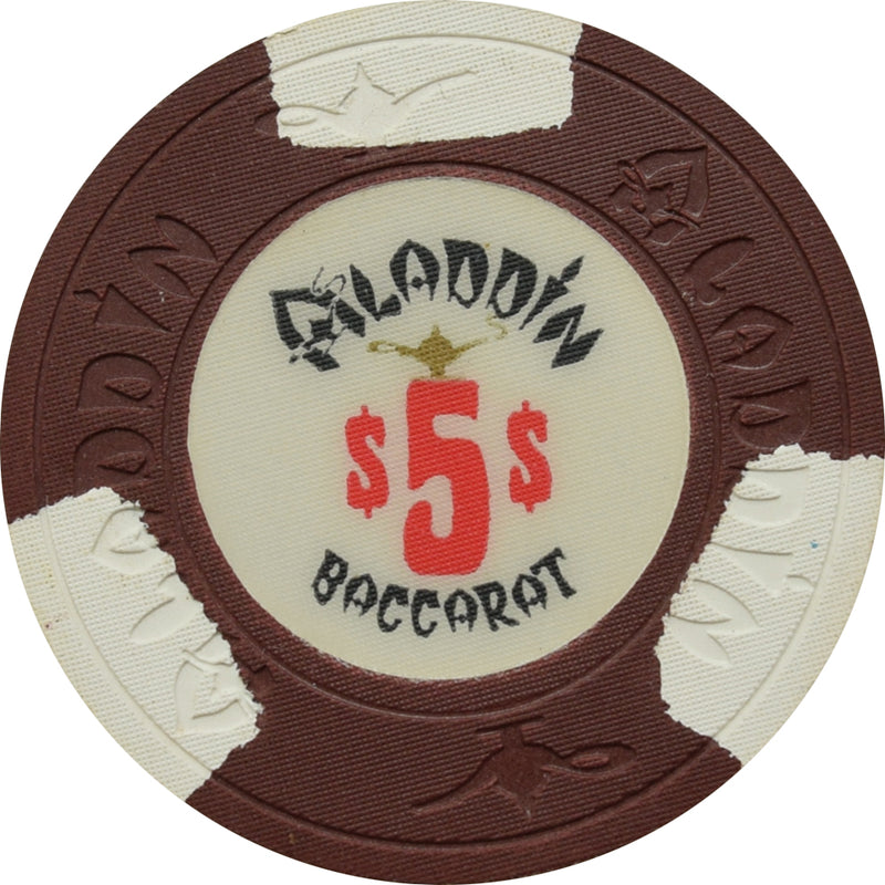 Aladdin Casino Las Vegas Nevada $5 Baccarat Chip 1980s