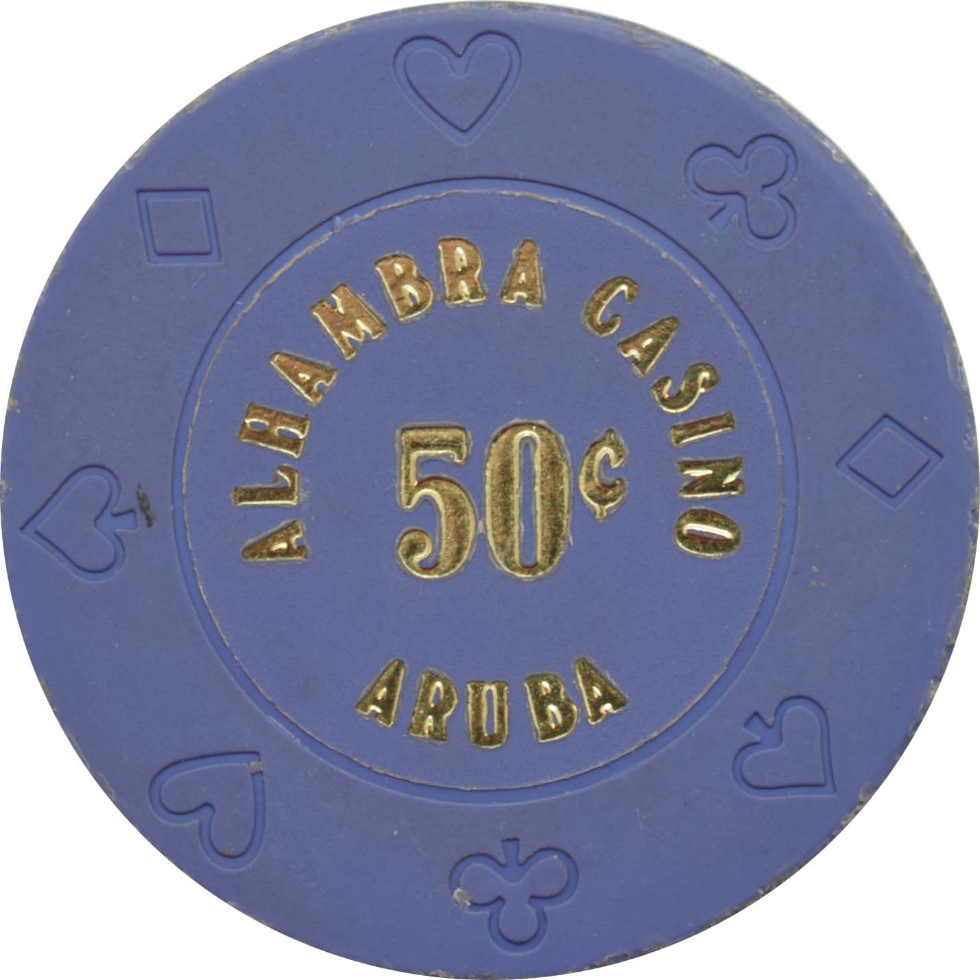 Alhambra Casino Oranjestad Aruba 50 Cent Chip