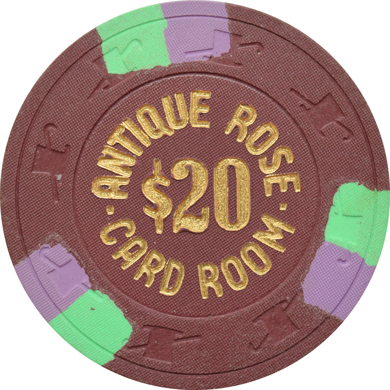 Antique Rose Card Room Casino Cameron Park California $20 Chip