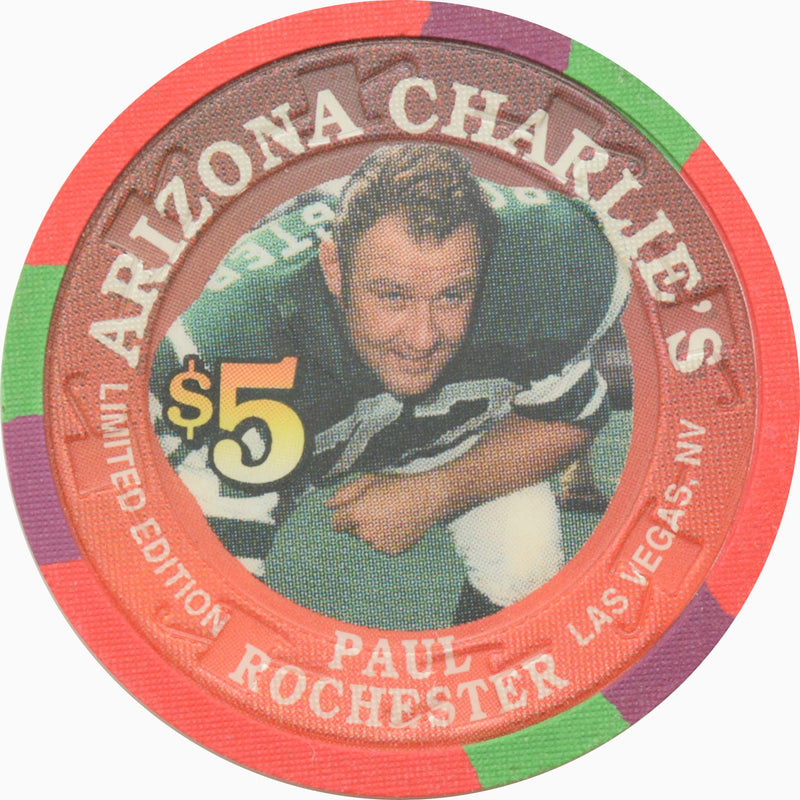 Arizona Charlie's Casino Las Vegas Nevada $5 Paul Rochester Chip 1996