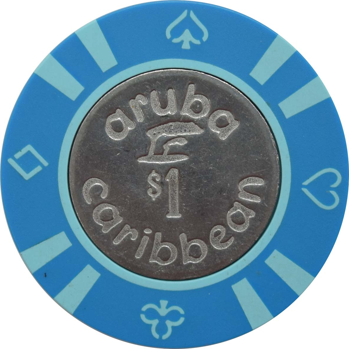 Aruba Caribbean Casino Palm Beach Aruba $1 Blue Chip