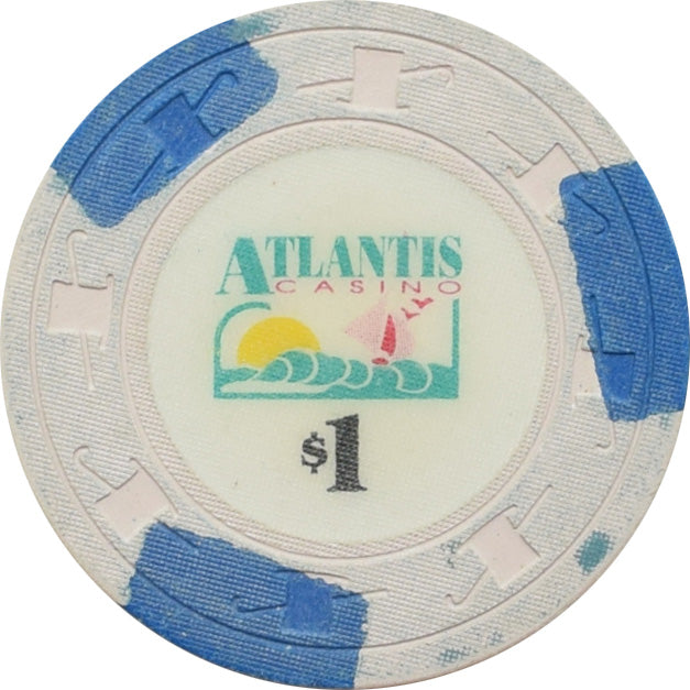 Atlantis (World Casino) Cupecoy Bay Beach St. Maarten $1 Chip