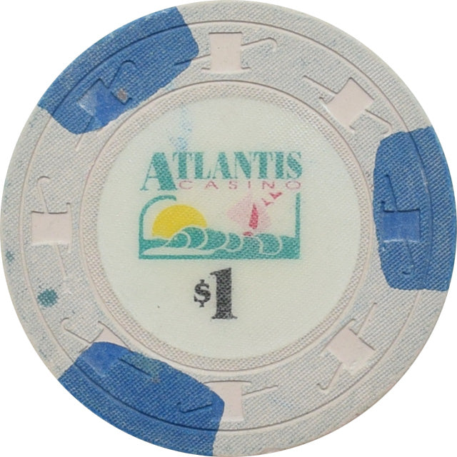 Atlantis (World Casino) Cupecoy Bay Beach St. Maarten $1 Chip