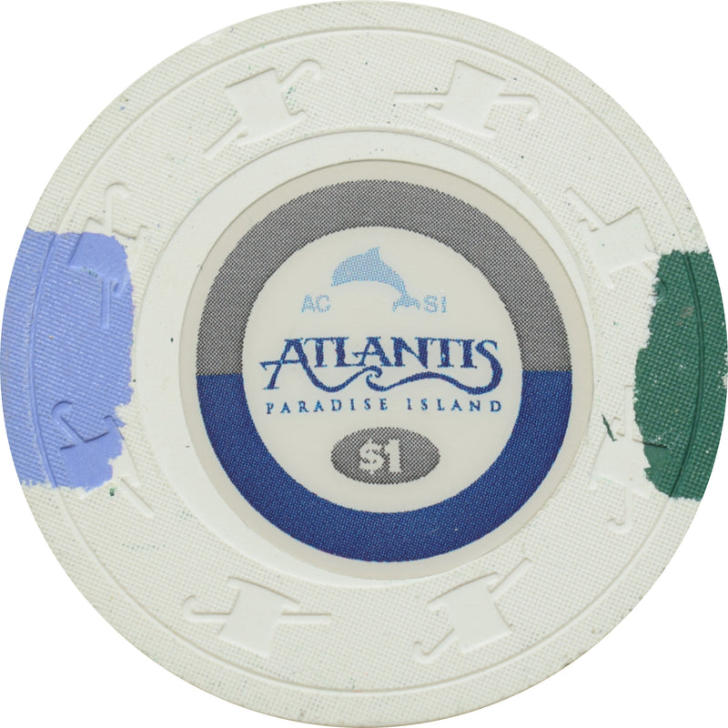 Atlantis Casino Paradise Island Bahamas $1 Chip