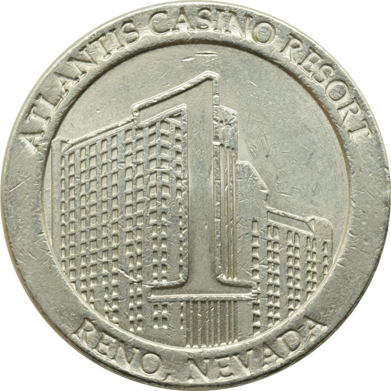 Atlantis Casino Reno Nevada $1 Token 1996
