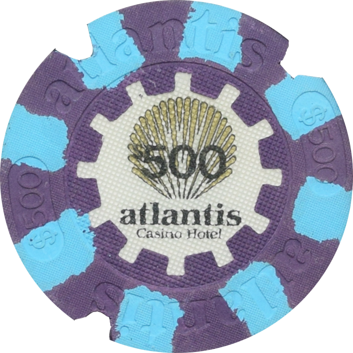 Atlantis Casino Atlantic City New Jersey $500 Prototype Notched Chip
