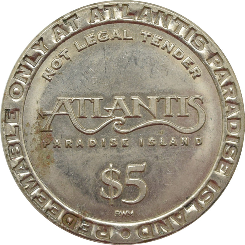 Atlantis Casino Paradise Island Bahamas $5 Token