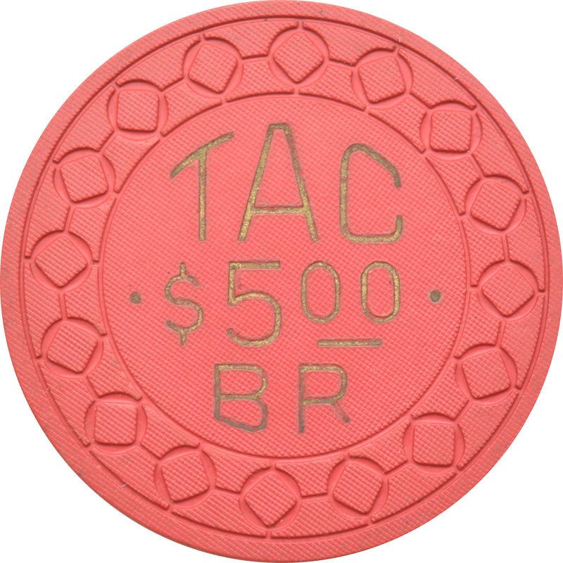 Balinese Room Illegal Casino Galveston Texas $5 SqInCr Mold Chip