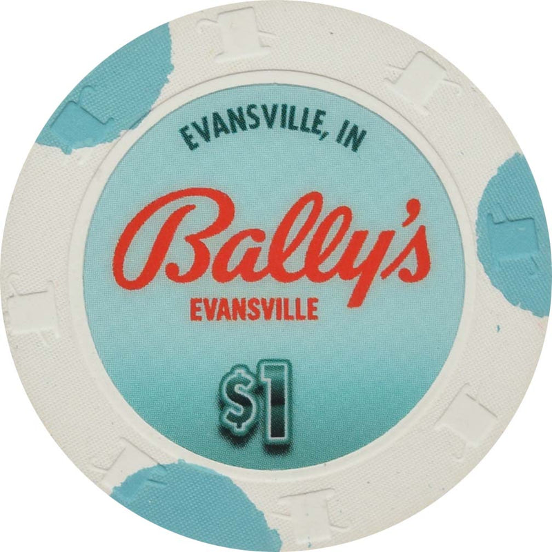 Bally's Evansville Casino Evansville Indiana $1 Chip