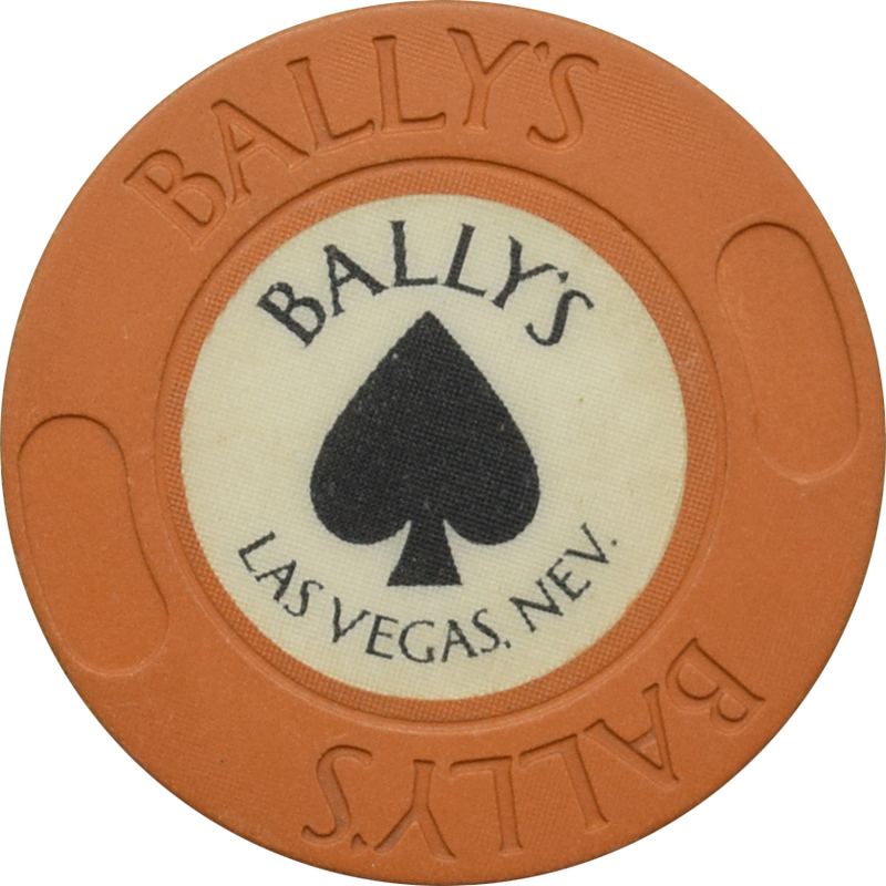 Ballys Casino Las Vegas Nevada Gold Spade Roulette Chip 1986