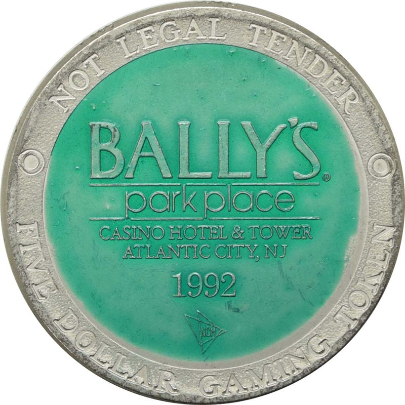 Bally's Park Place Casino Atlantic City New Jersey $5 Token 1992