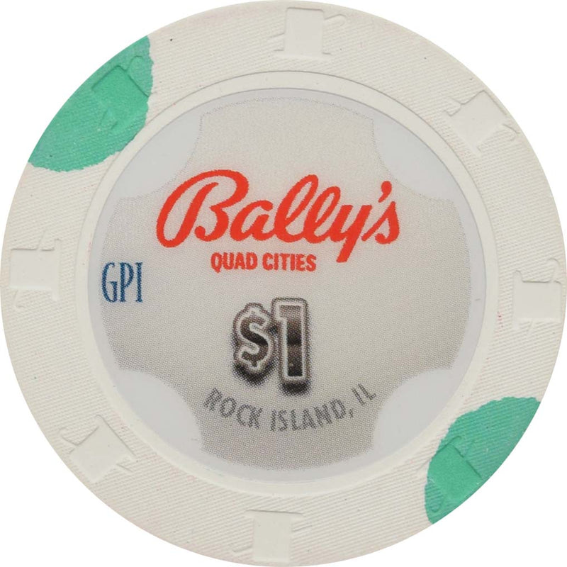 Bally's Quad Cities Casino Rock Island Illinois $1 Chip