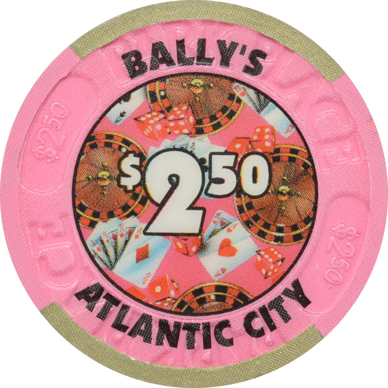 Bally's Casino Atlantic City New Jersey $2.50 Two Spurs Chip