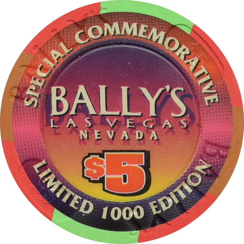 Bally's Casino Las Vegas Nevada $5 B-52 Bomber Chip 1997