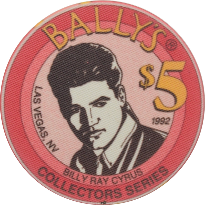 Bally's Casino Las Vegas Nevada $5 Billy Ray Cyrus Chip 1992