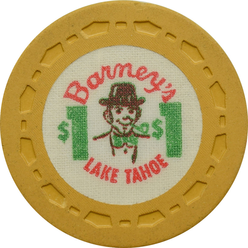 Barney's Casino Lake Tahoe Nevada $1 Chip 1963