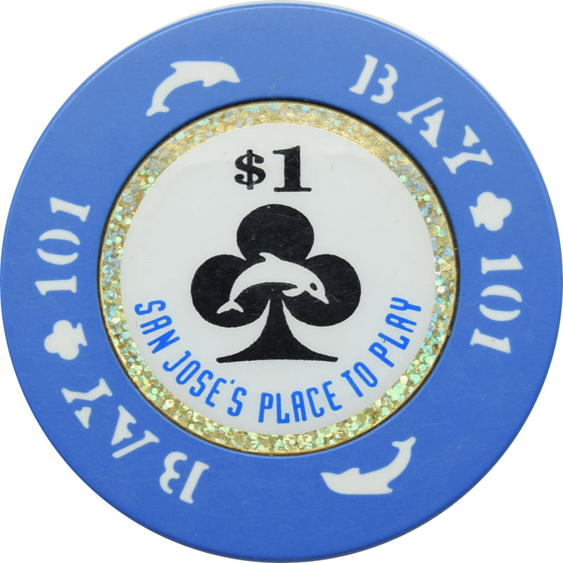 Bay 101 Card Room Casino San Jose CA $1 Chip